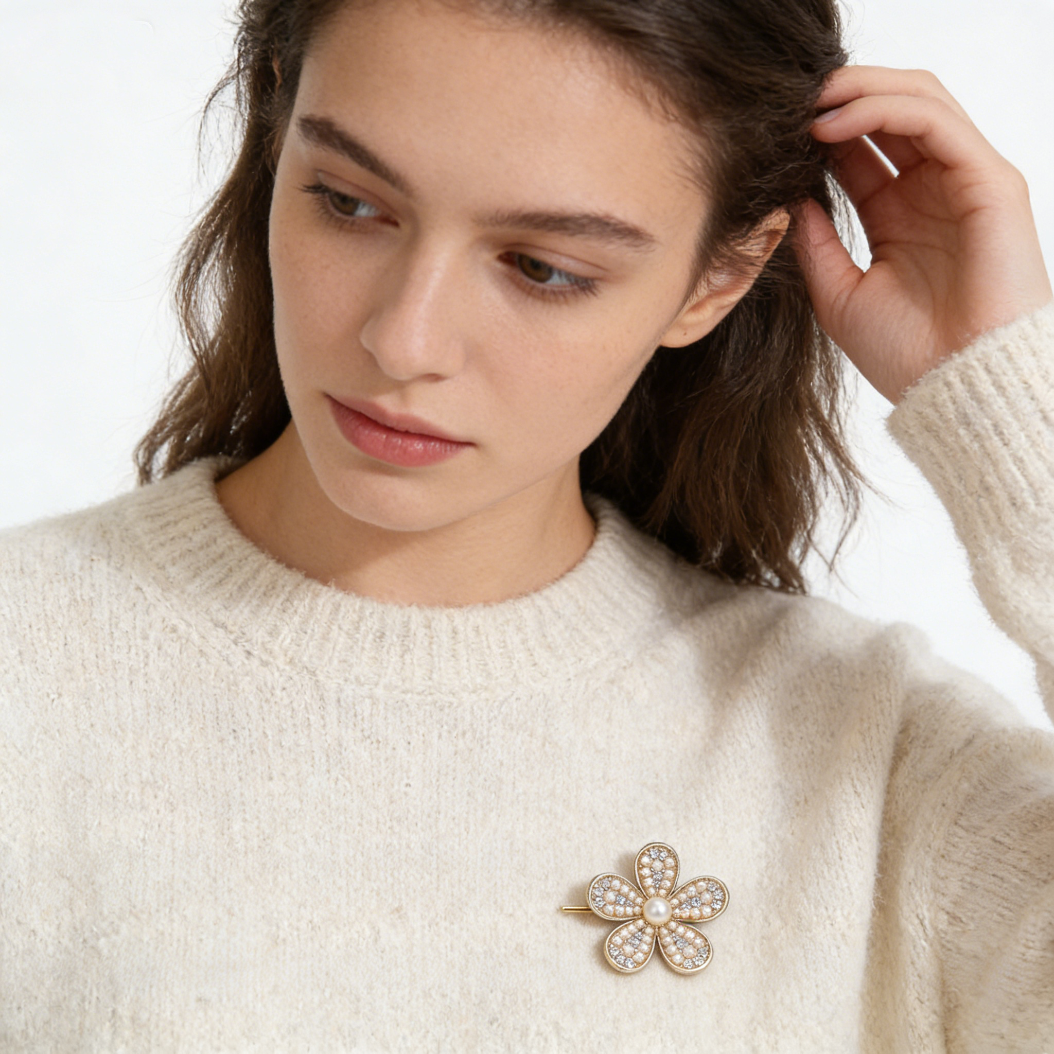 Pearl Flower Brooch