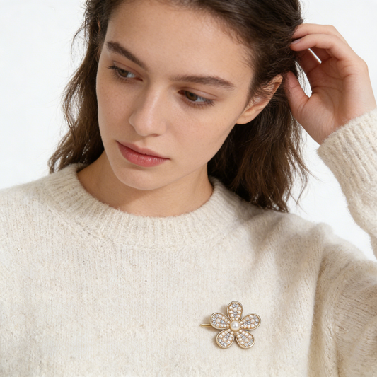 Pearl Flower Brooch