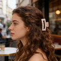 Playful Pink Polka Dot Hair Claw