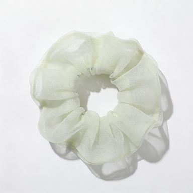 Mint Green Sheer Organza Scrunchie