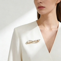 Infinity Pearl & Crystal Brooch